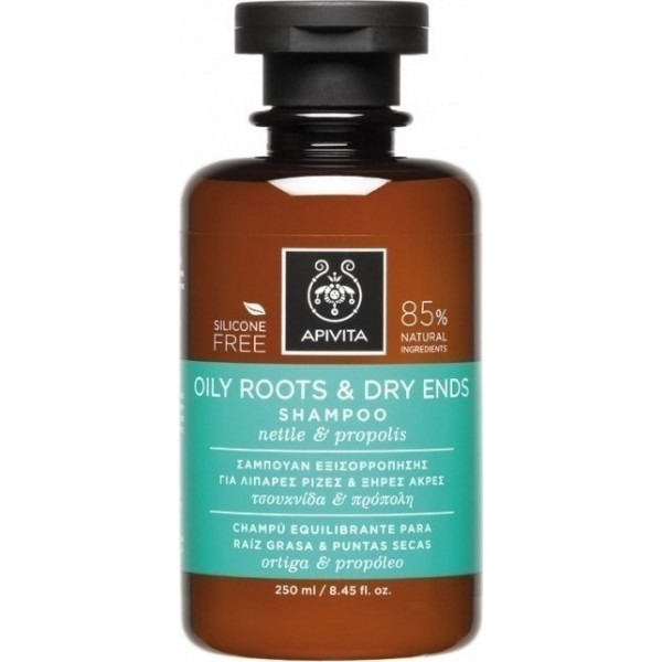 Apivita Oily Roots & Dry Ends Σαμπουάν Βαθύ Καθαρισμού για Λιπαρά Μαλλιά 250ml