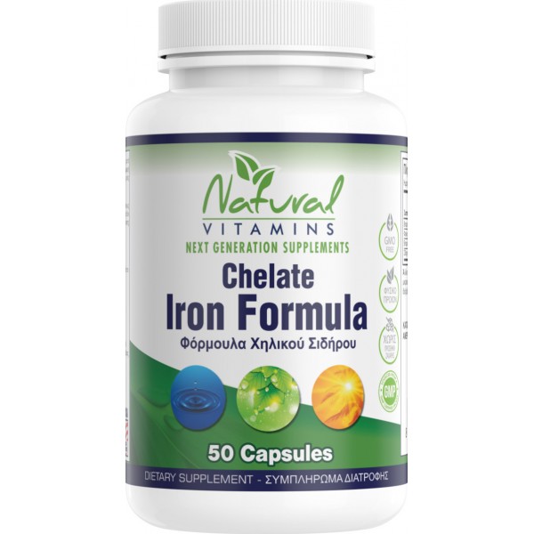 Natural Vitamins Chelate Iron Formula 50 κάψουλες