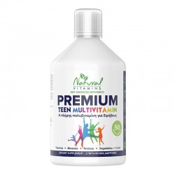 Natural Vitamins Premium Teen Multivitamin Βιταμίνη για Ανοσοποιητικό, τα Μαλλιά & τα Νύχια Πορτοκάλι 500ml