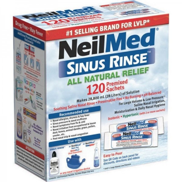 NeilMed Sinus Rinse Φακελάκια Ανταλλακτικά Ρινικού Αποφρακτήρα 120τμχ