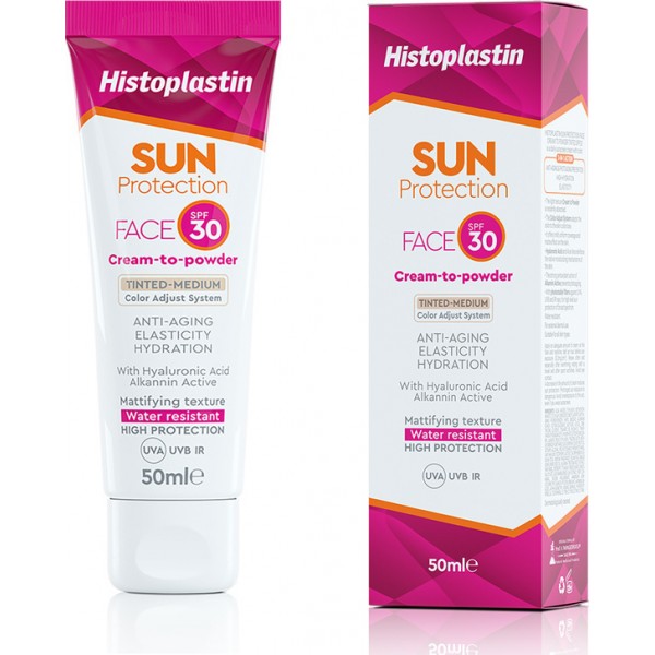 Heremco Histoplastin Sun Protection Tinted Face Cream to Powder Medium SPF30 50ml