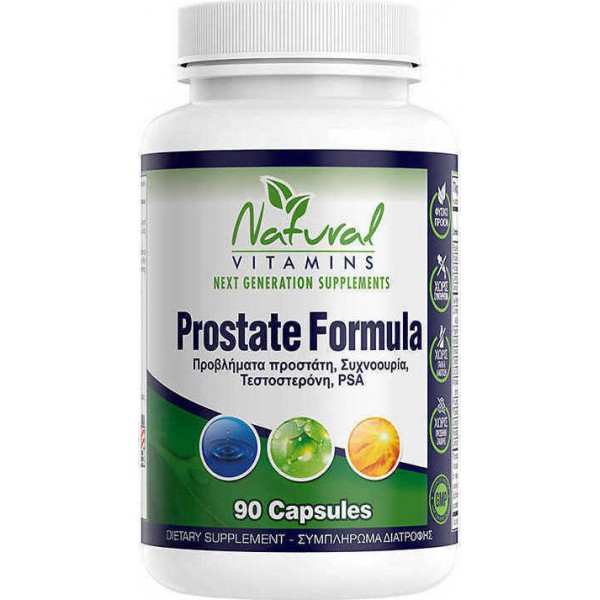 Natural Vitamins Prostate Rx Συμπλήρωμα για την Υγεία του Προστάτη 90 κάψουλες