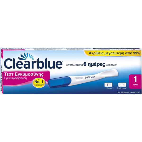 Clearblue Early Τεστ Εγκυμοσύνης Πρόωρης Ανίχνευσης 1τμχ