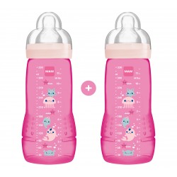 mam Σετ 2 Μπιμπερό Easy Active™ Baby Bottle 330ml - Ροζ